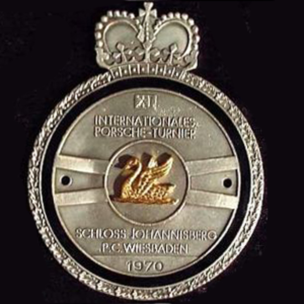 International Porsche gathering car badge